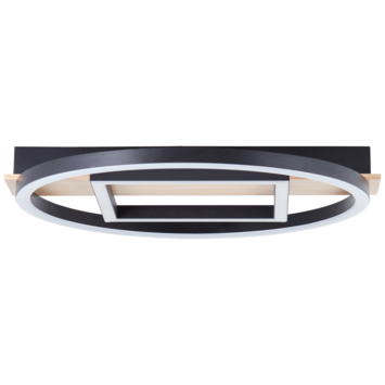 Brilliant plafondlamp Maureen 24W 2500 lm zwart/hout