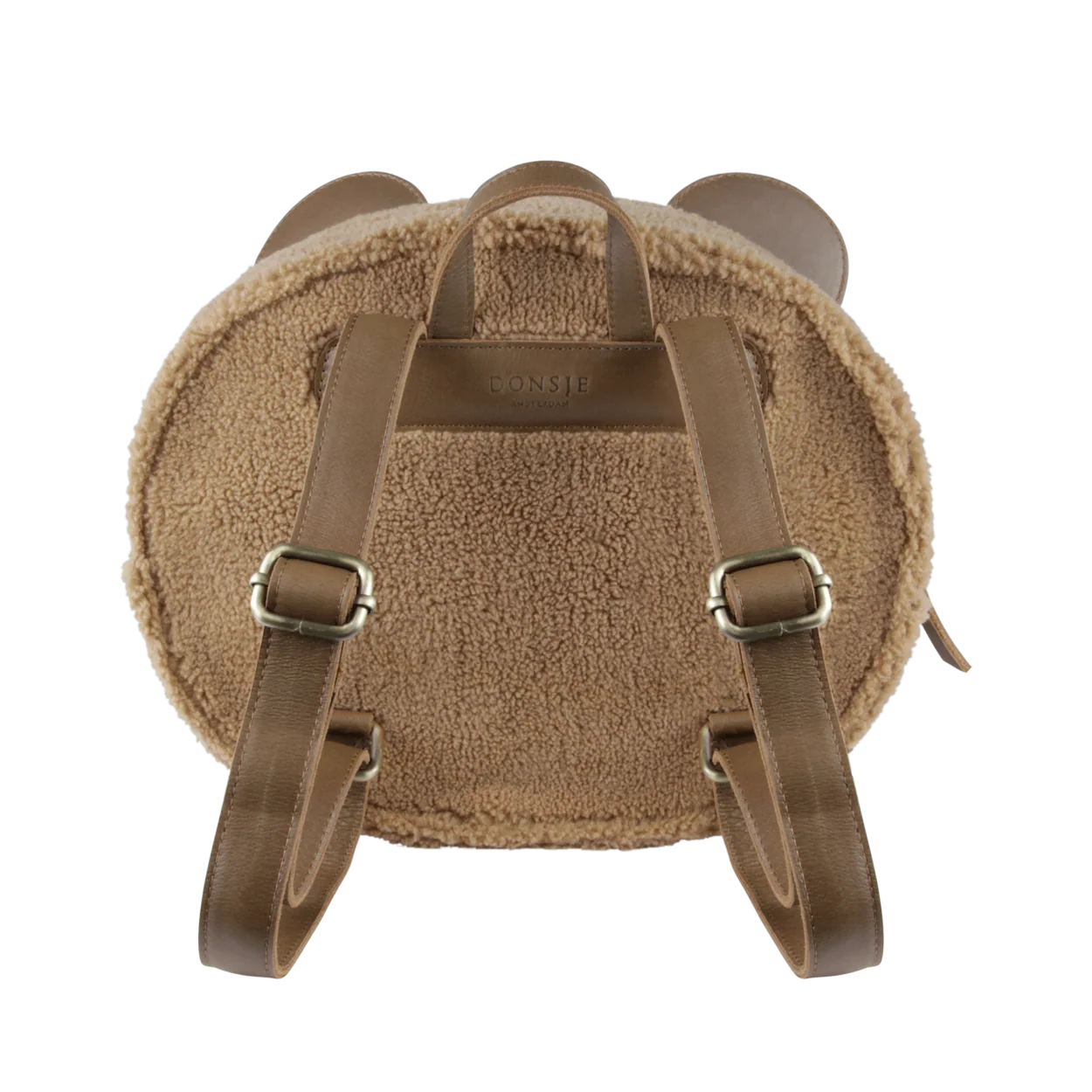 Paui Schoolbag | Bear | Light Maple Curly Faux Fur