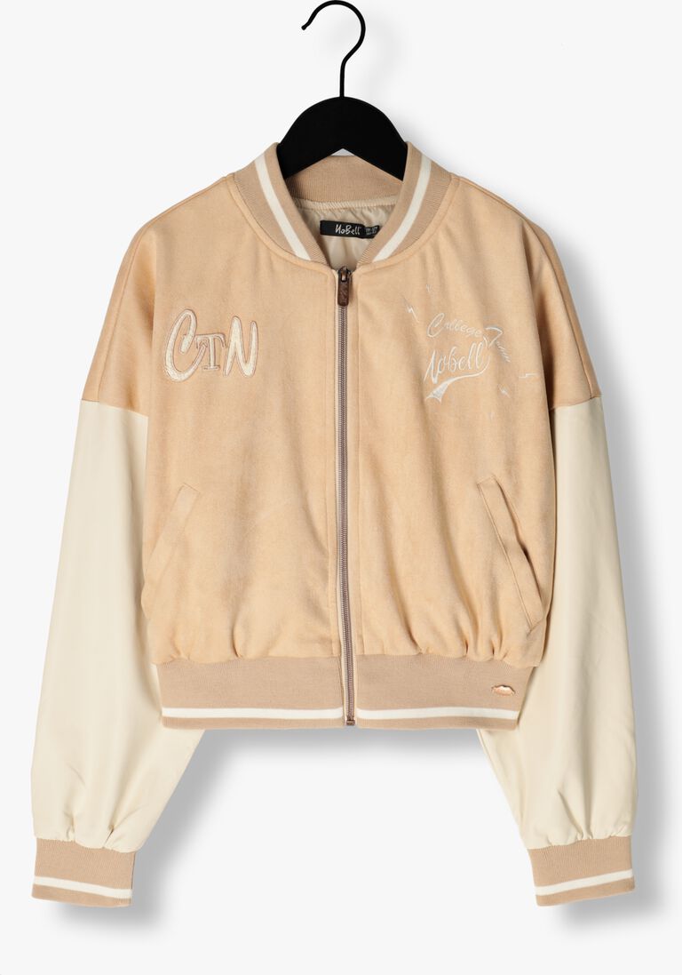 NOBELL zand nobell jack billy jean suedine bomber jacket