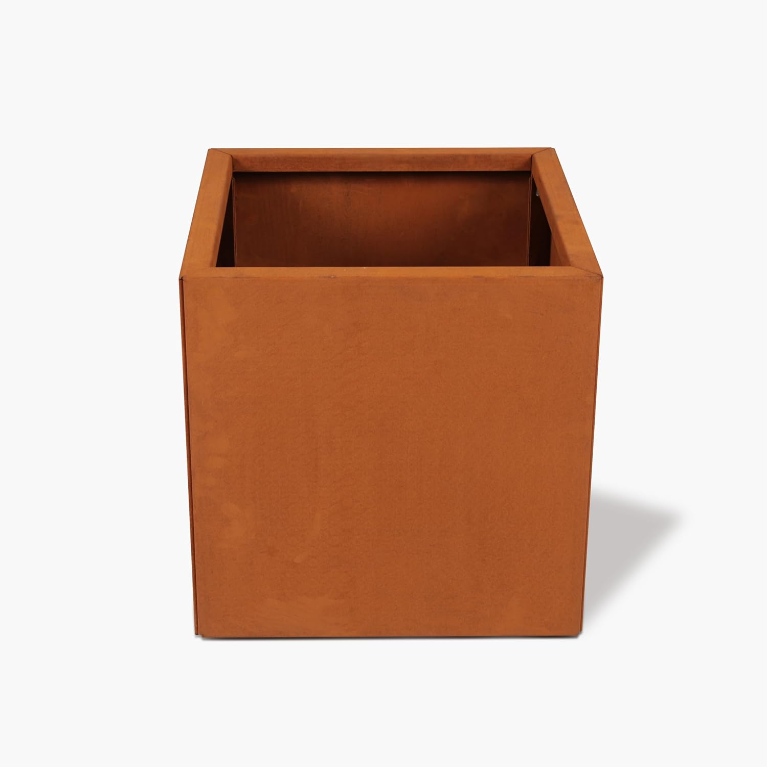 Czaja Cortenstahl Pflanzkübel 50x50x50 cm Fiorella mit Bodenplatte - Made in Germany - Rost Deko Blumenkübel quadratisch – wetterfest & langlebig – Garten Terrasse Balkon – Edelrost Pflanzgefäß