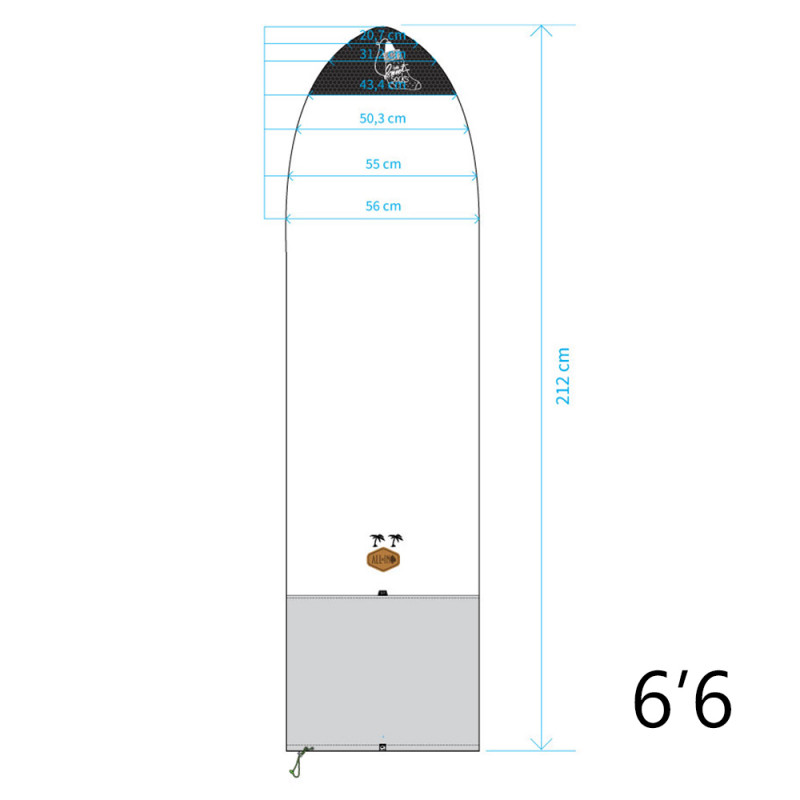 HOUSSE CHAUSSETTE ALL IN BOARDSOCK SURF NOIR BLEU