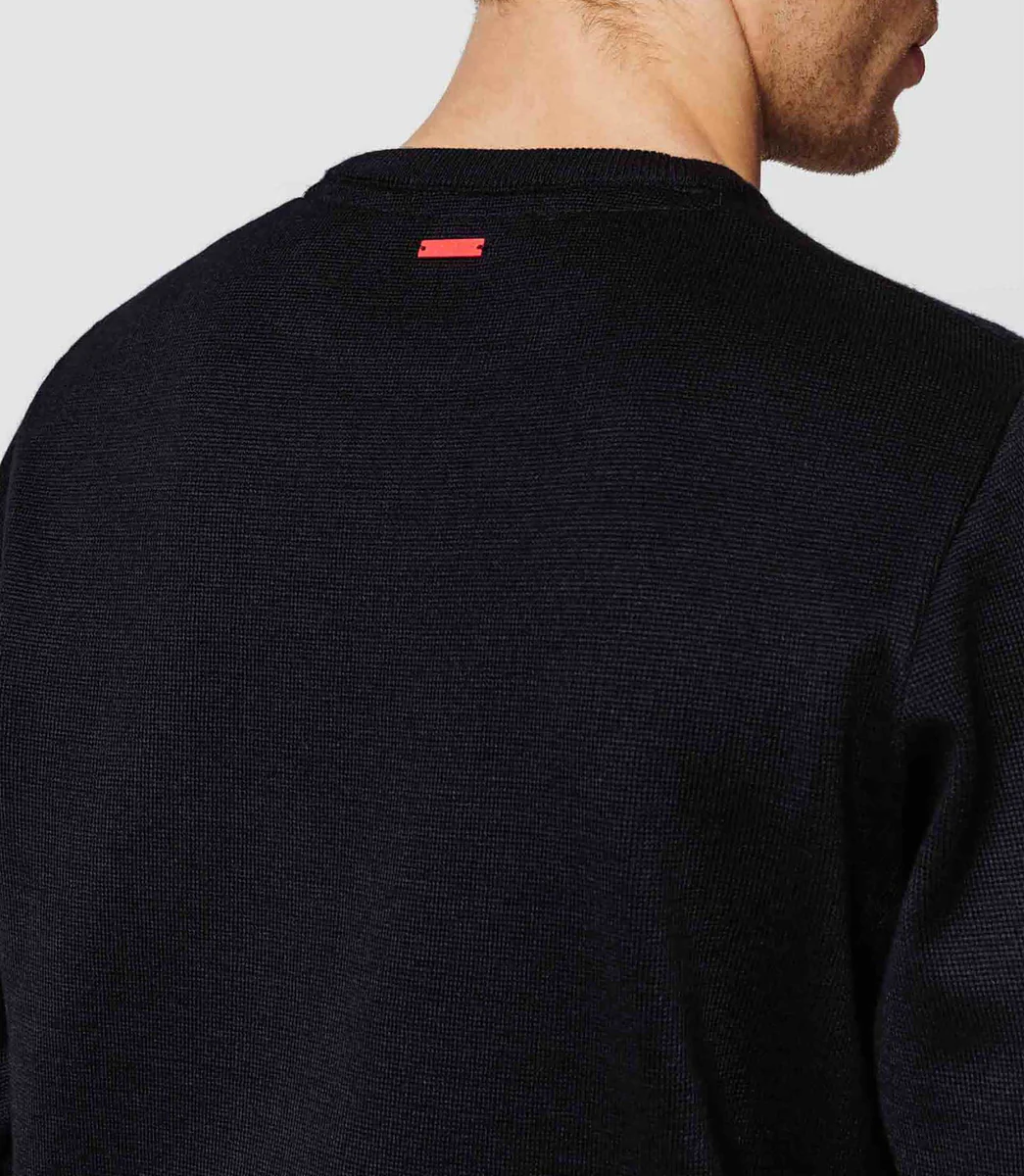 Pull marine blason poitrine