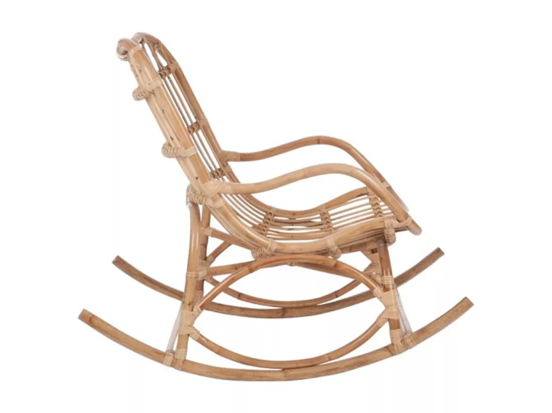 Fauteuil à Bascule en Rotin 