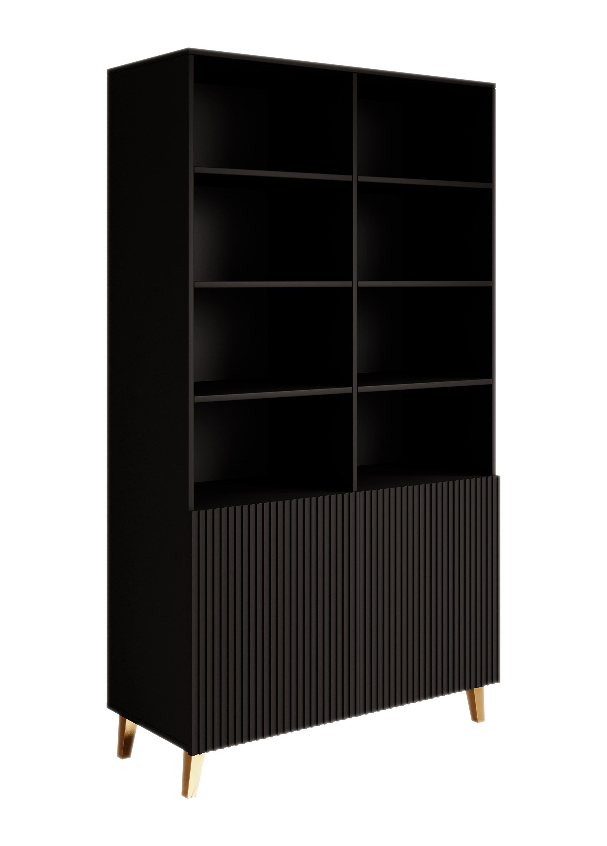 Palamos - Boekenkast - Mat zwart - 100x40x177 cm