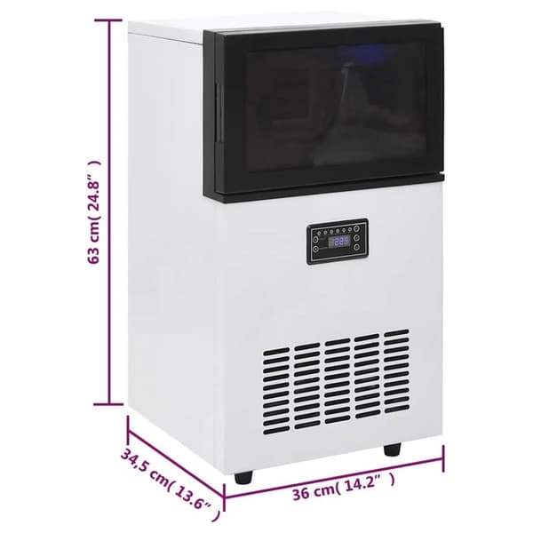 vidaXL Isbitmaskin 45 kg/24 t svart