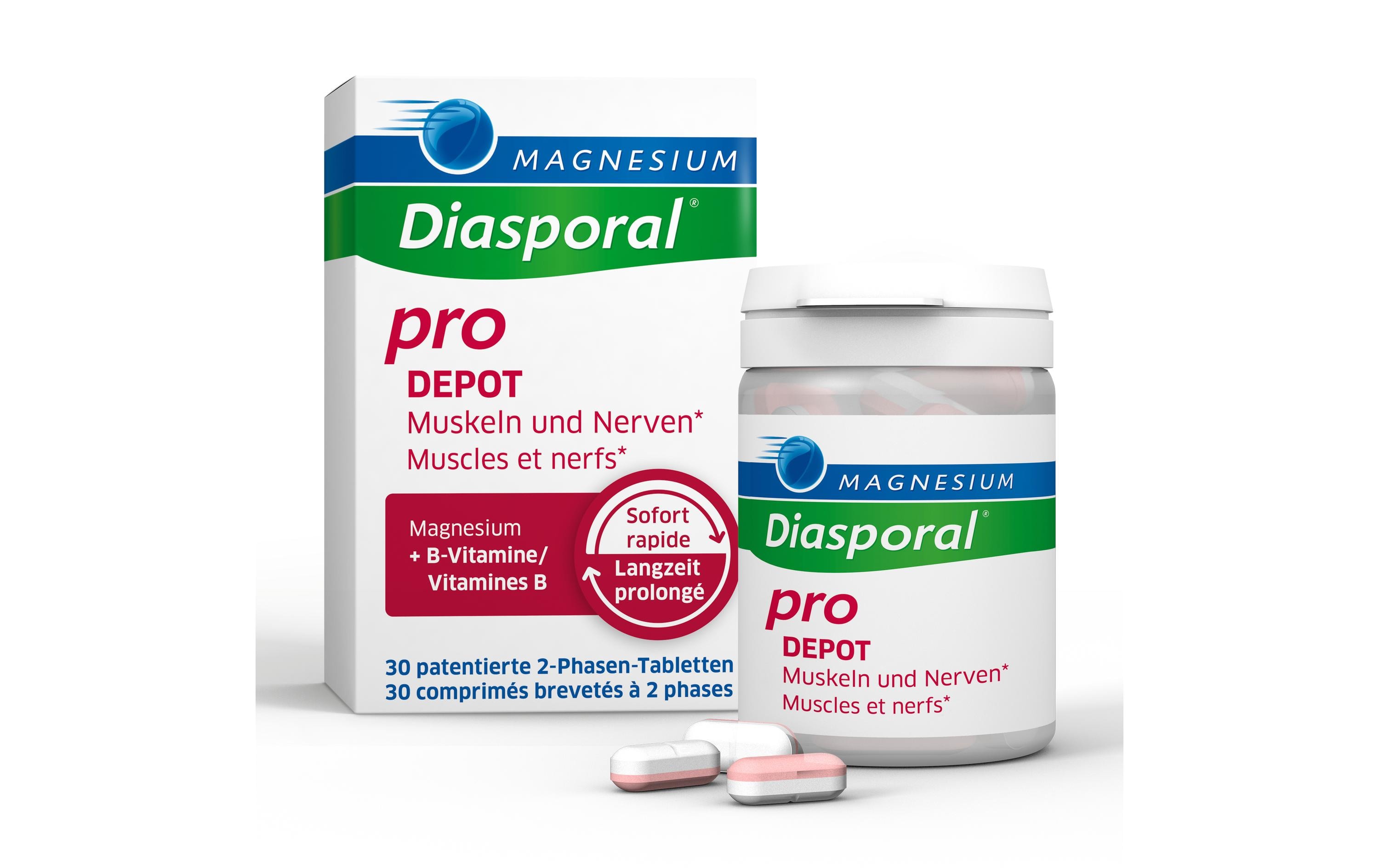pro Depot 30 2-Phasen TablettenVegane Nahrungsergänzung mit 2-Phasen-Magnesium und Vitamin B-Komplex