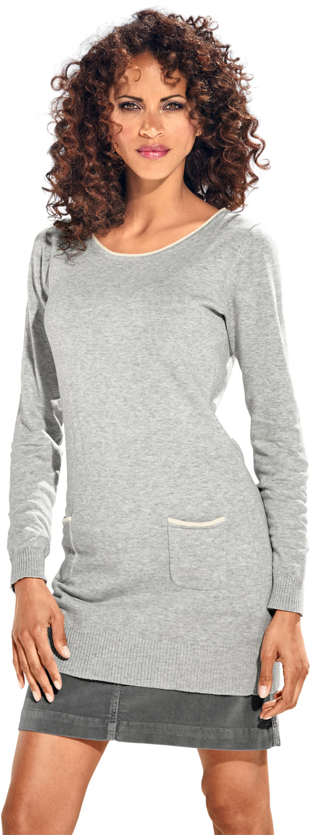 heine Longpullover in grau-melange