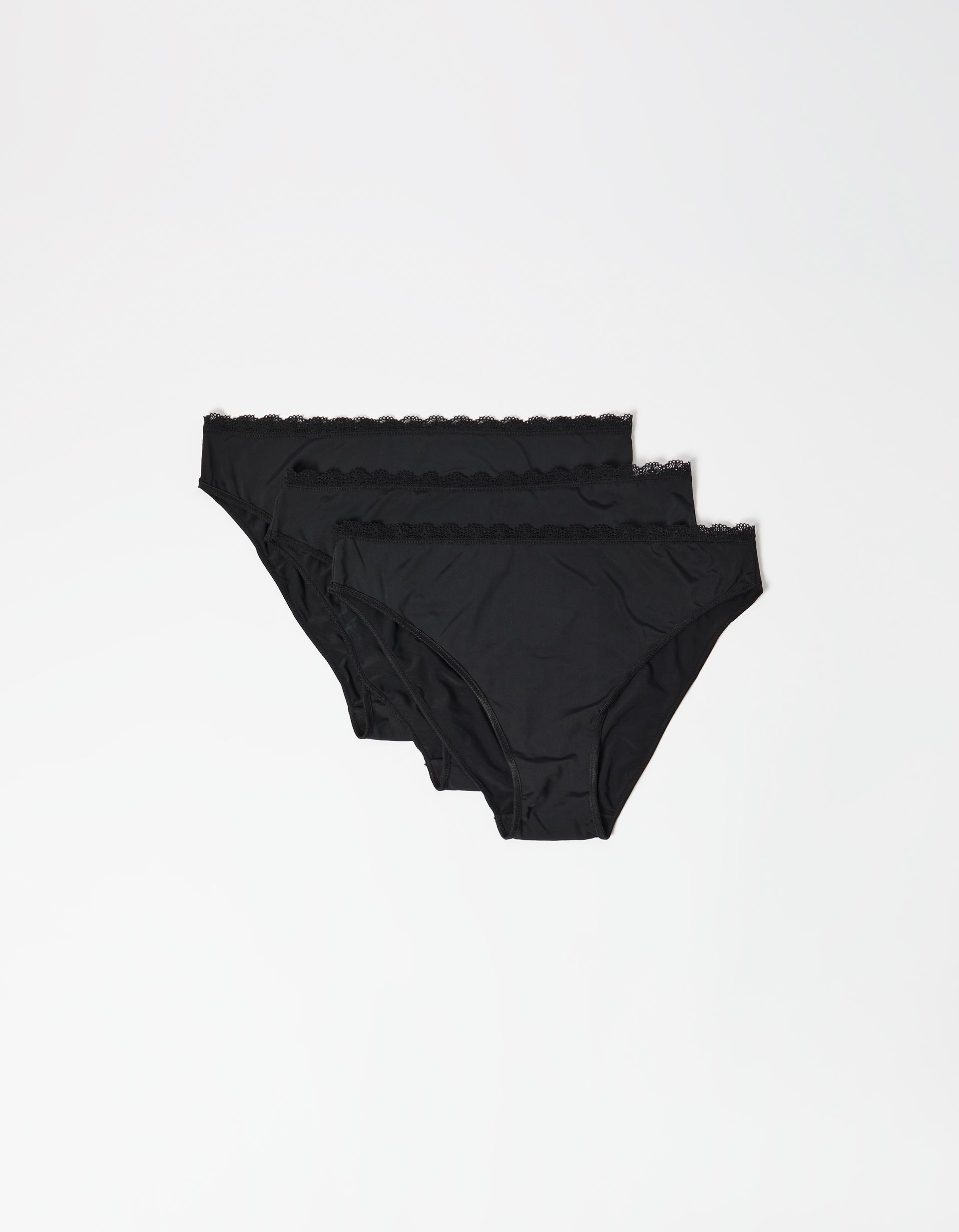 Pack 3 Cuecas de Microfibra, Mulher, Preto