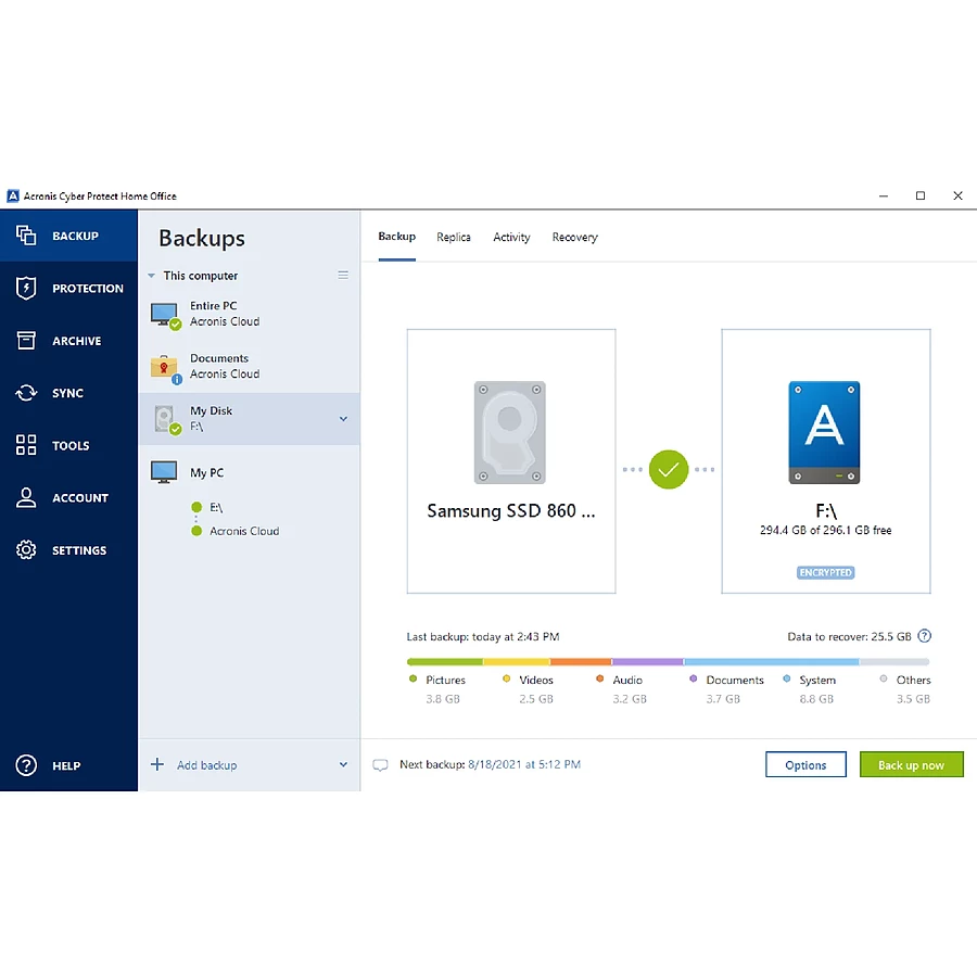 Acronis Cyber Protect Home Office Essentials 2023 - Licence 1 an - 1 PC/Mac + nombre illimité de terminaux mobiles - A télécharger