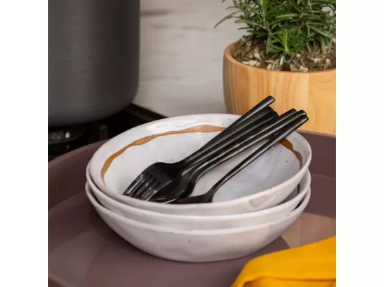 HABITAT - Ménagère 24 pièces - Inox - Noir mat - Ponton