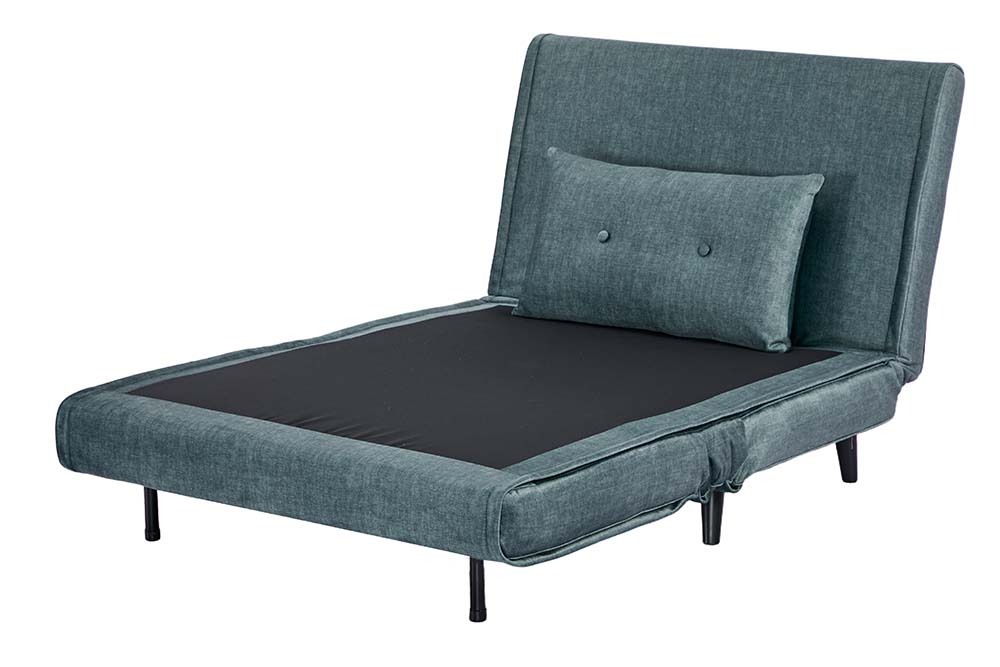 Retro Schlafsessel SMART MULTIFUNCTION 100cm petrol Vogue Velours Samt Bettfunktion