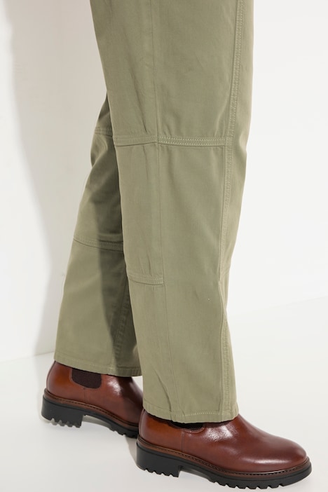 Cargohose, weites Bein, Elastikbund, Biobaumwolle