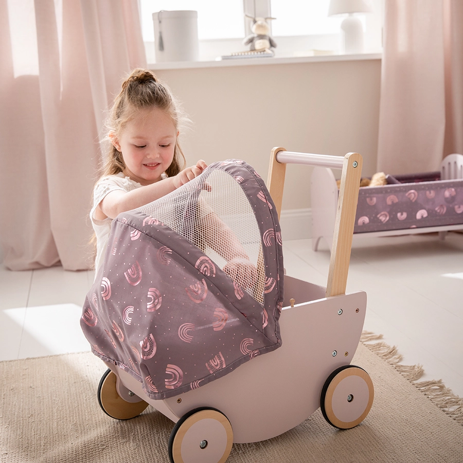 howa® Puppenwagen Rainbow mit faltbarem Verdeck