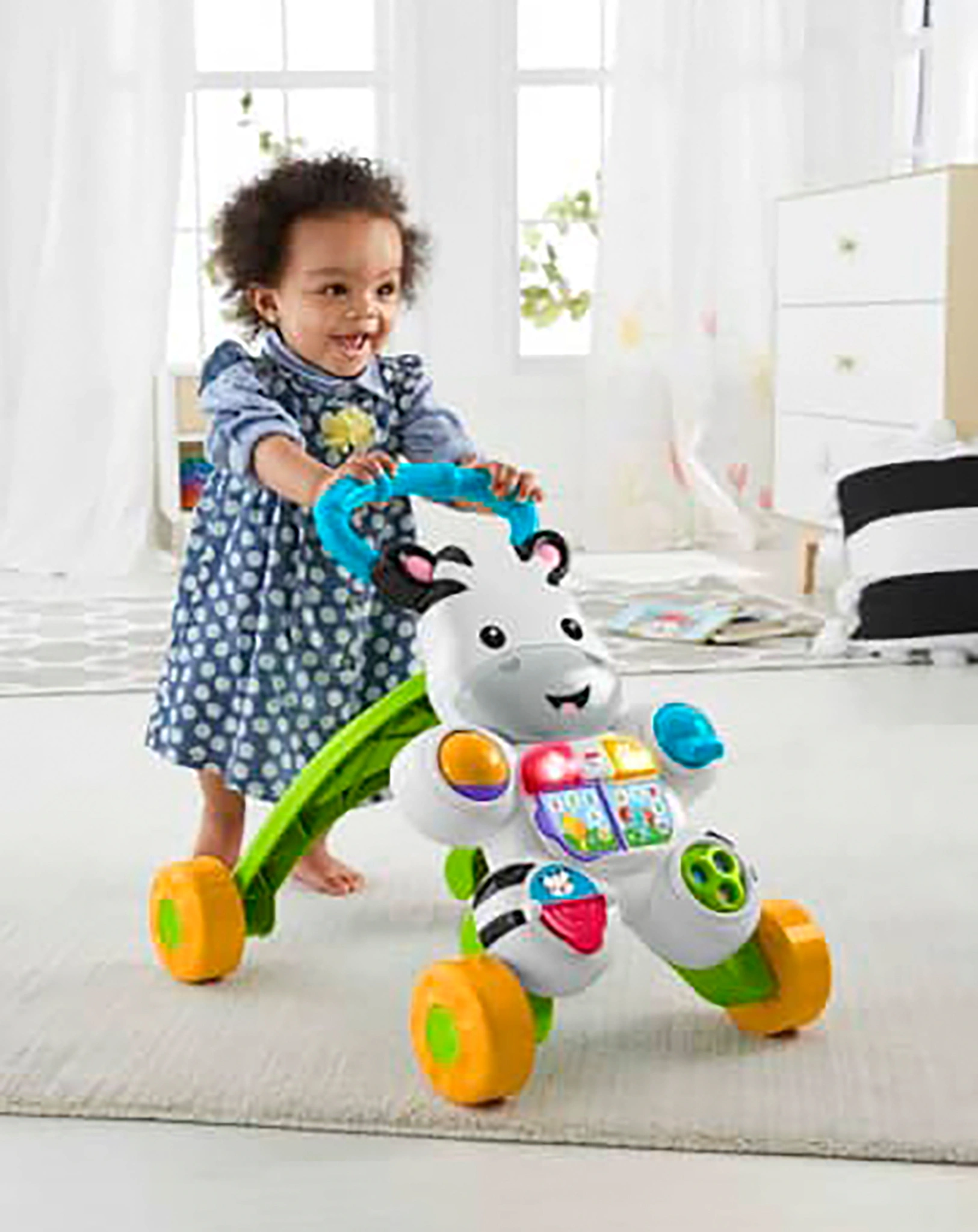 Lauflernwagen LERN MIT MIR - ZEBRA in weiß