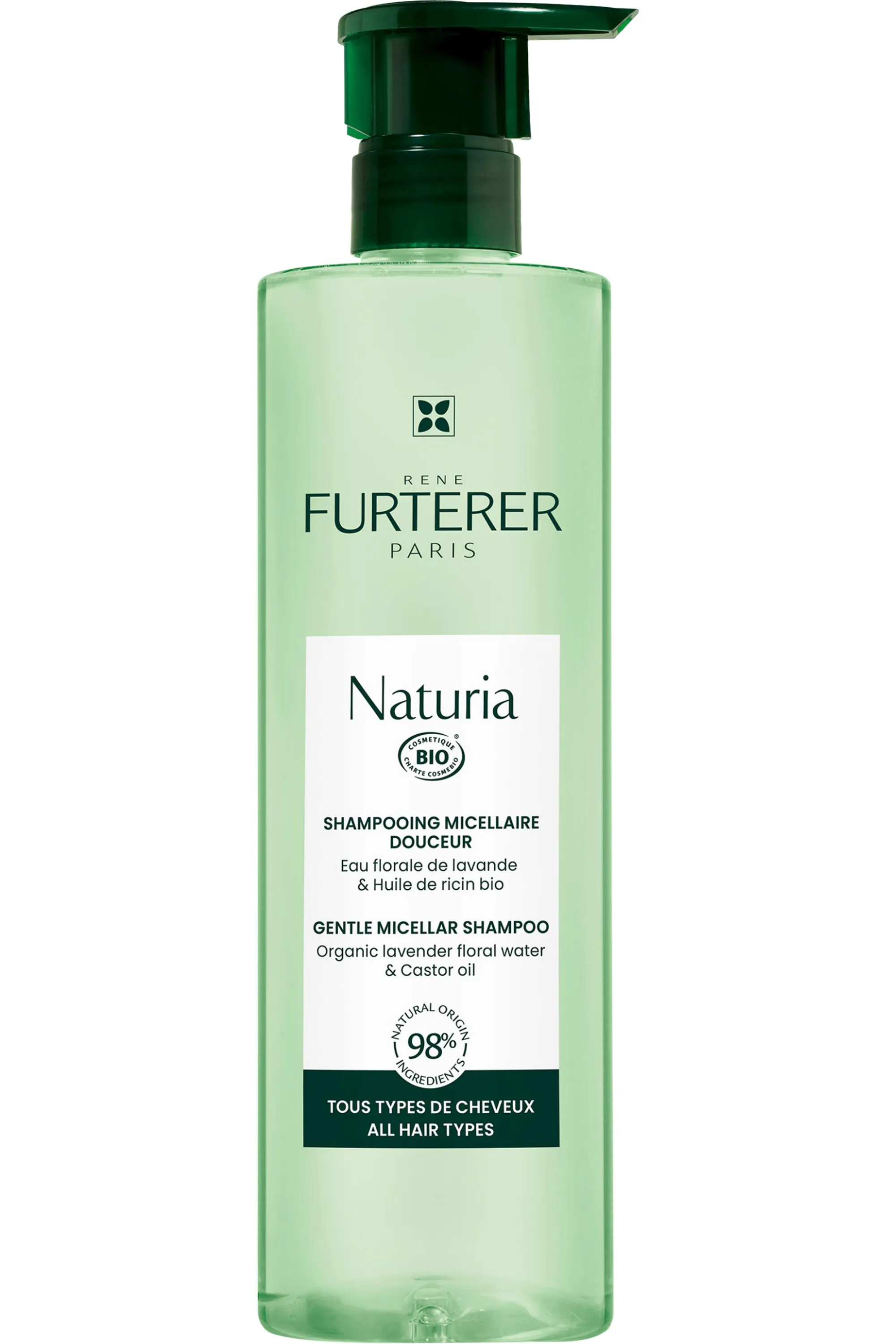 René Furterer Shampoing micellaire rechargeable ultra doux sans sulfates Naturia-200 ml
