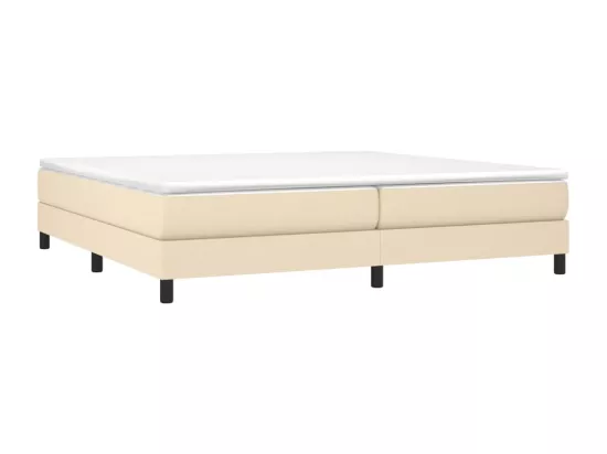 Sommier à lattes de lit Crème 200x200 cm Tissu