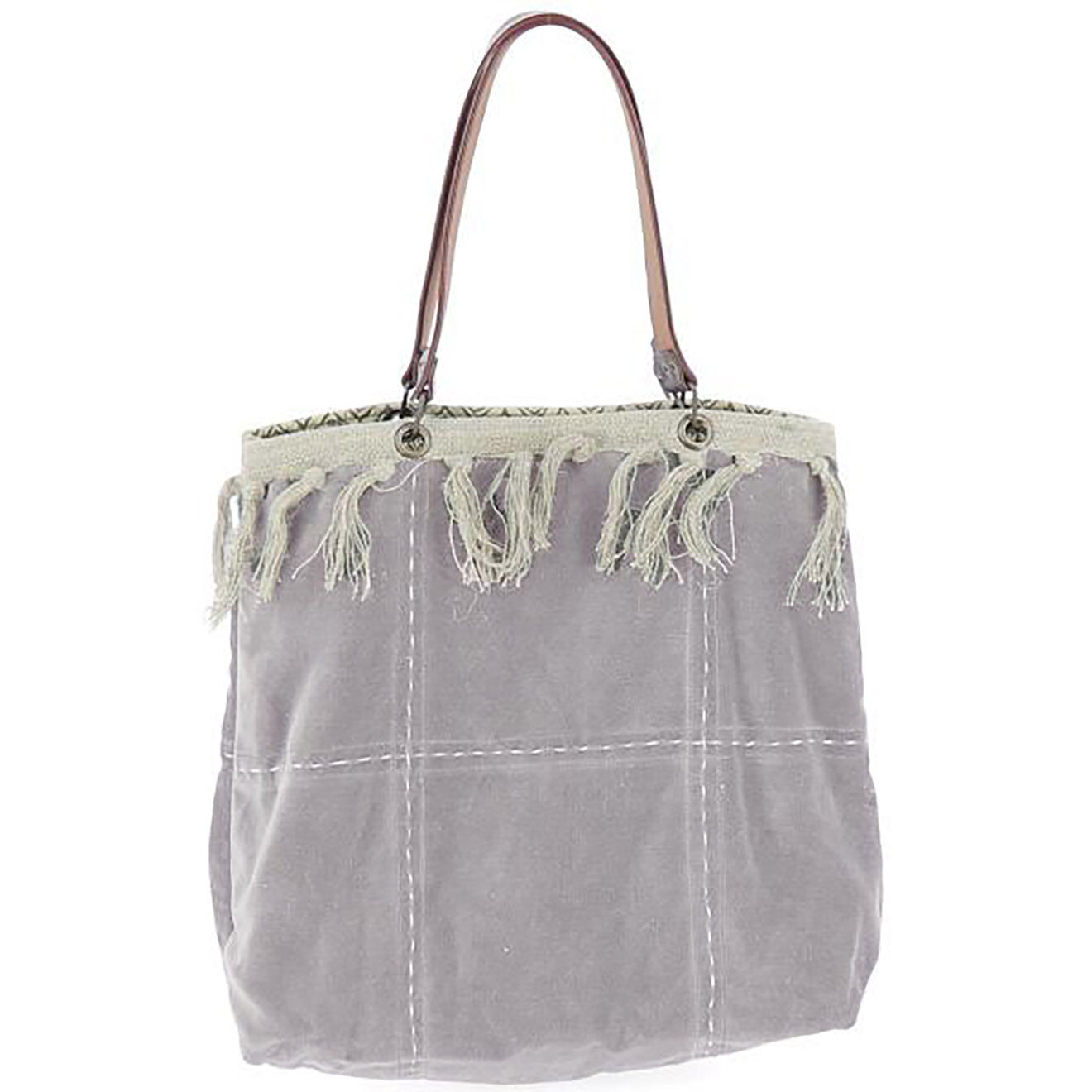 En Fil d'Indienne Sac Cabas Medium Boho lilas - 40x40x12 cm
