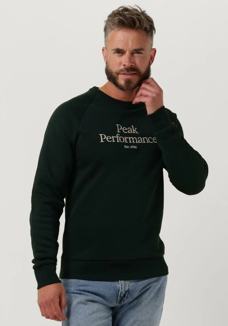 PEAK PERFORMANCE donkergroene peak performance trui m original crew
