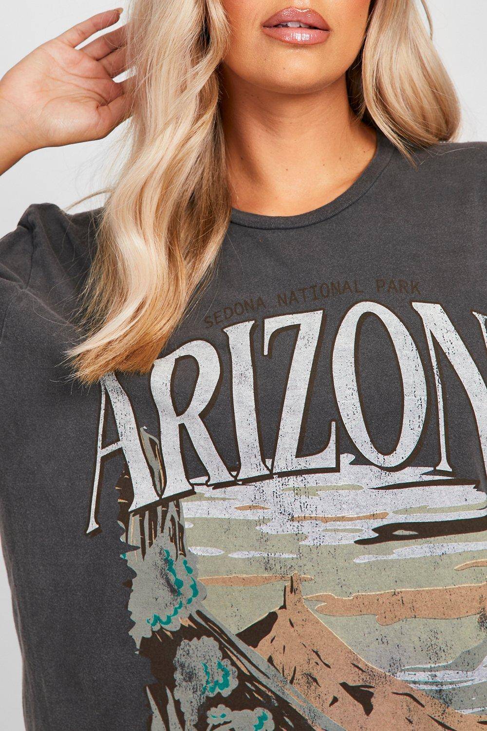 boohoo T-shirt oversize lavé Plus Arizona