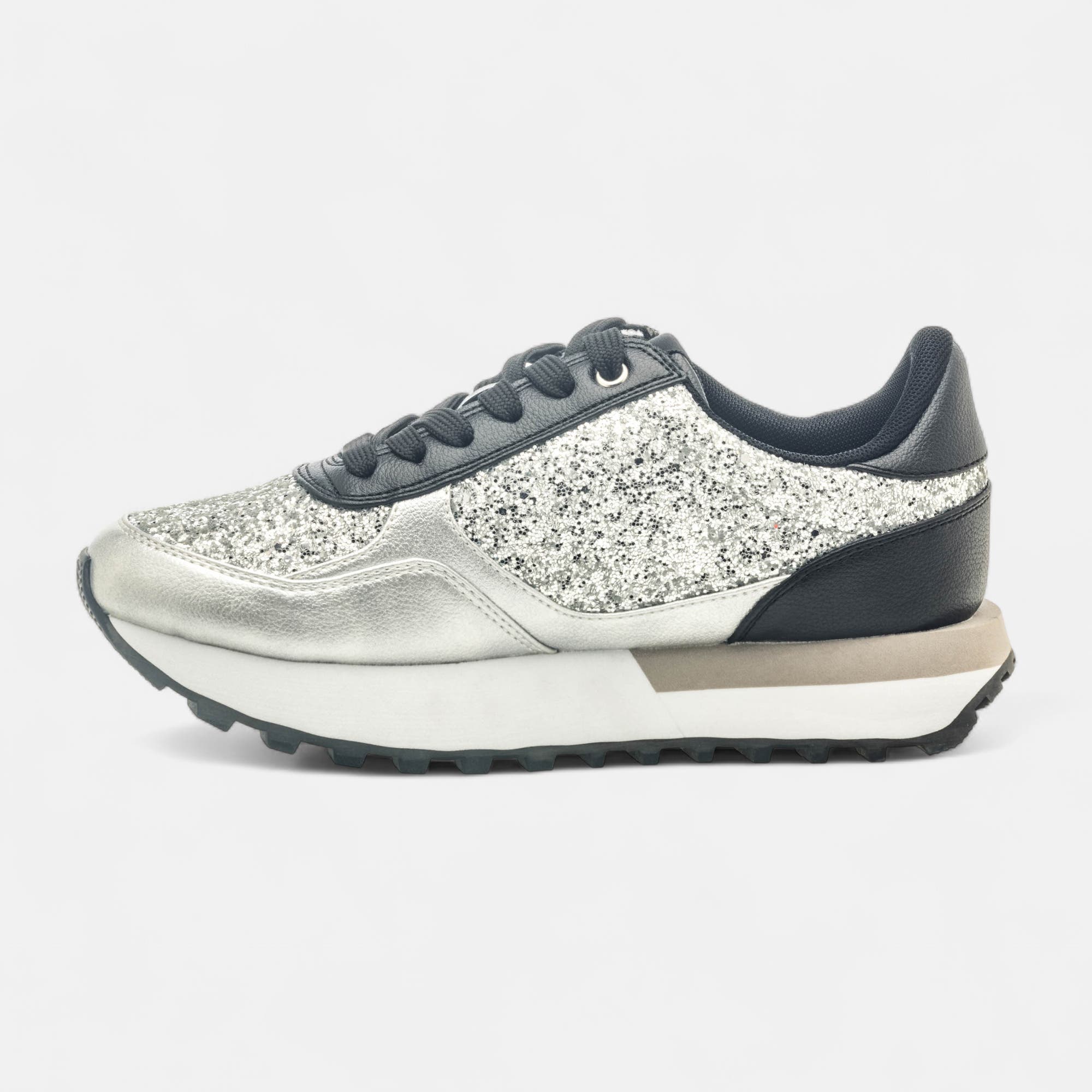 Baskets basses Femme argent
