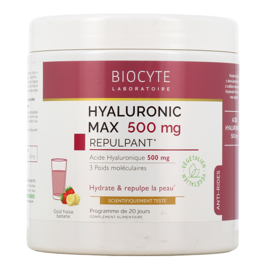 Biocyte Hyaluronic Max 500 mg - Hydrate et Repulpe la Peau