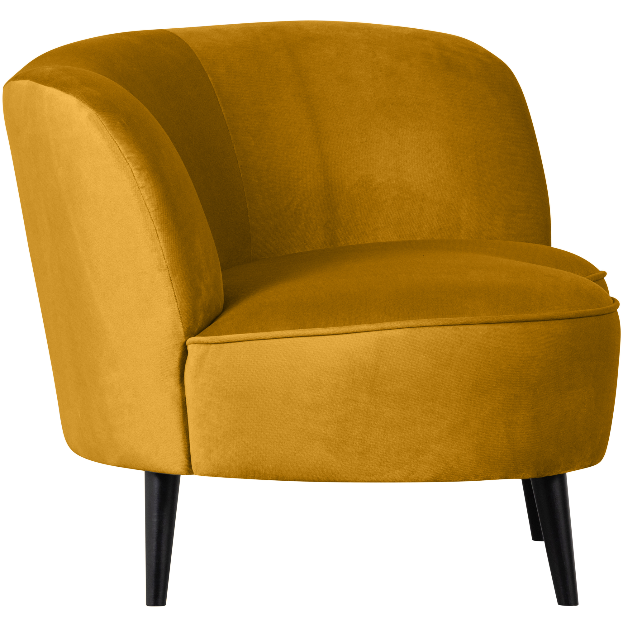 Lounge fauteuil Sara Sara Lounge Fauteuil Rechts - Fluweel - Oker