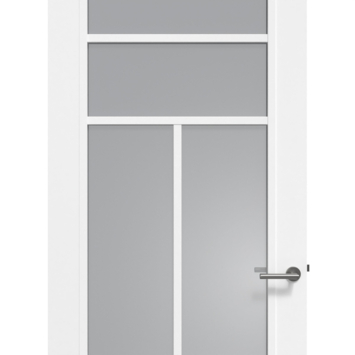 Arne & Bodil binnendeur ABD507 rook glas - wit afgelakt - glaslat wit