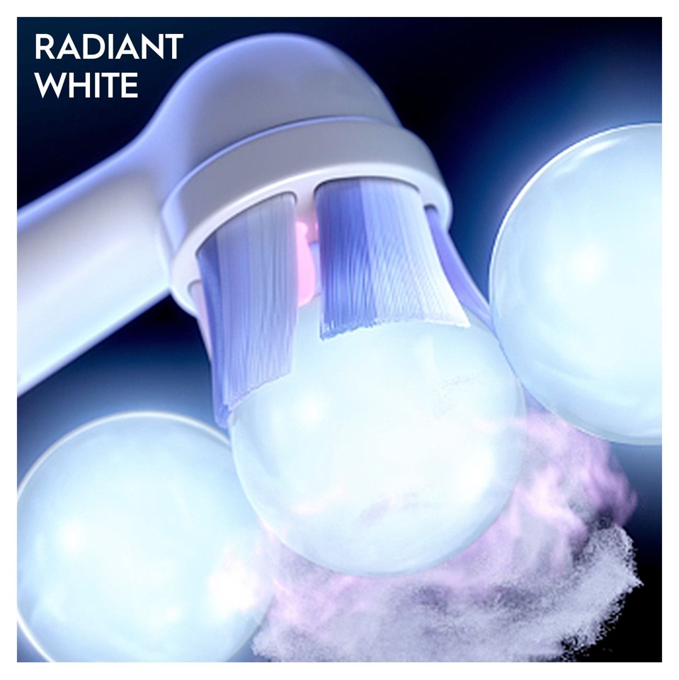 Oral-B - iO Radiant Hvide Udskiftningshoveder 4 Stk