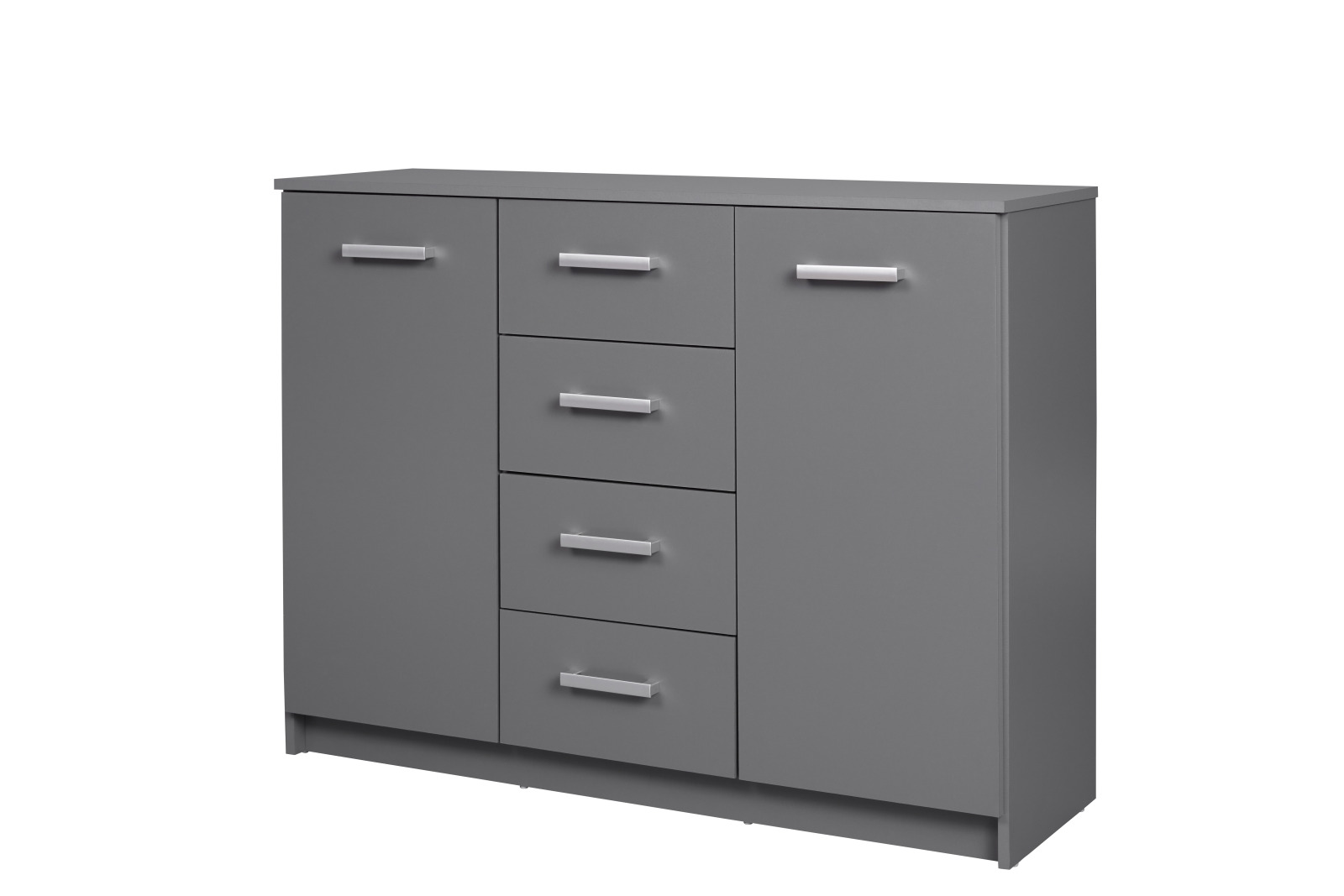 Kommode ELENZIO - graphitgrau - 4 Schubkästen - 119,2 cm