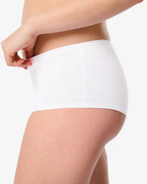 2 shorties femme coton stretch blanc