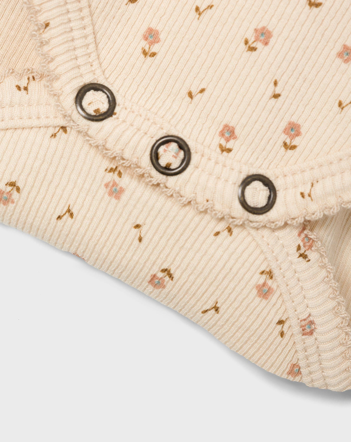 Langarmbody NBFGAGO LIL FLOWERS in fog grey