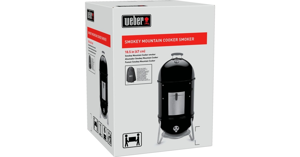 WeberSmokey Mountain Cooker 57 cm rookbarbecue smoker  (Zwart)