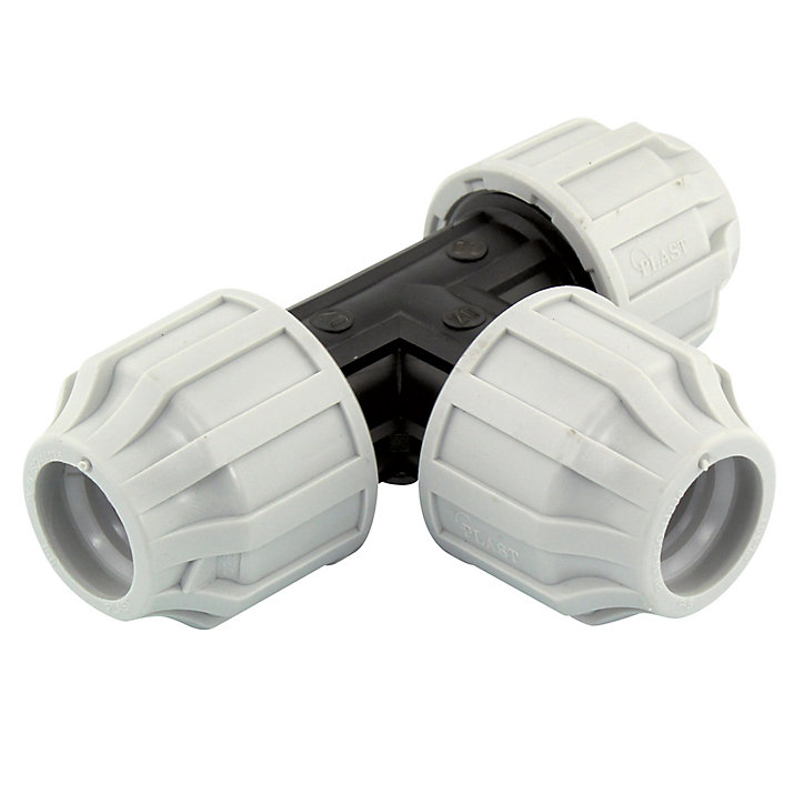 Té égal à compression Interplast PEHD Ø20 mm