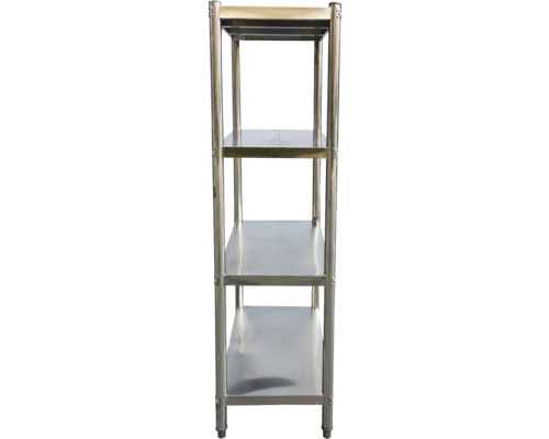 RVS stellingkast, horecastelling Kaiserthal, 180x100x50 cm, 4 schappen, draagvermogen 320 kg