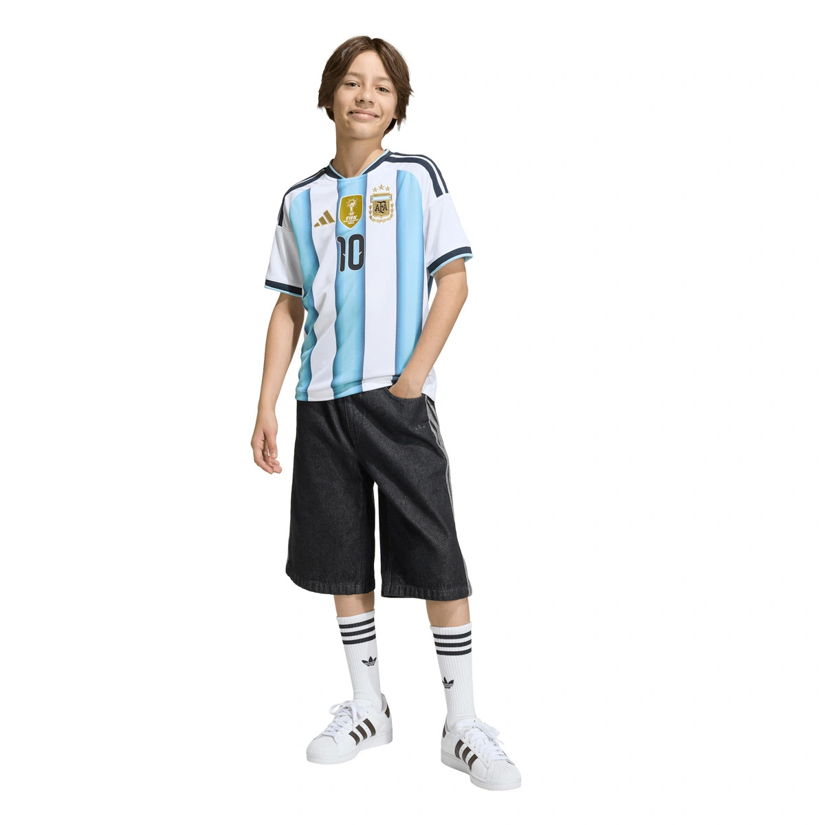 Camisola adidas Messi Argentina Primeiro Equipamento Mundial 2026 Criança