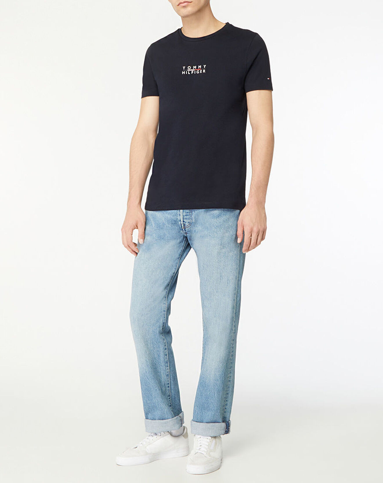 Tommy Hilfiger T-Shirt Square Logo bleu marine