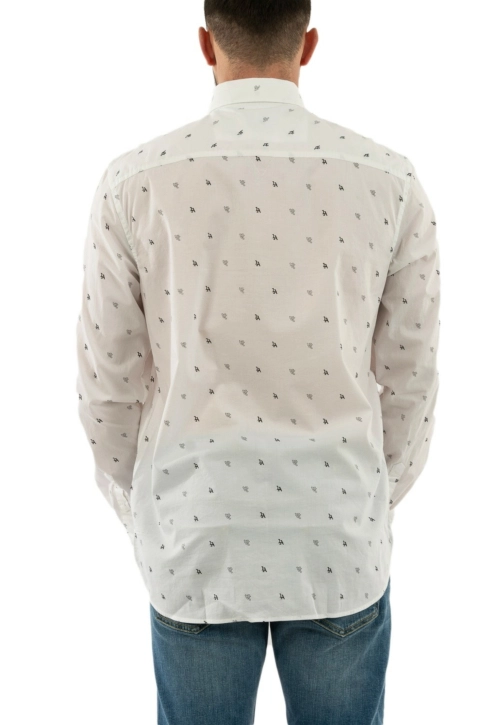 chemise guess jeans m01h25 collins pyy0 wht/blk