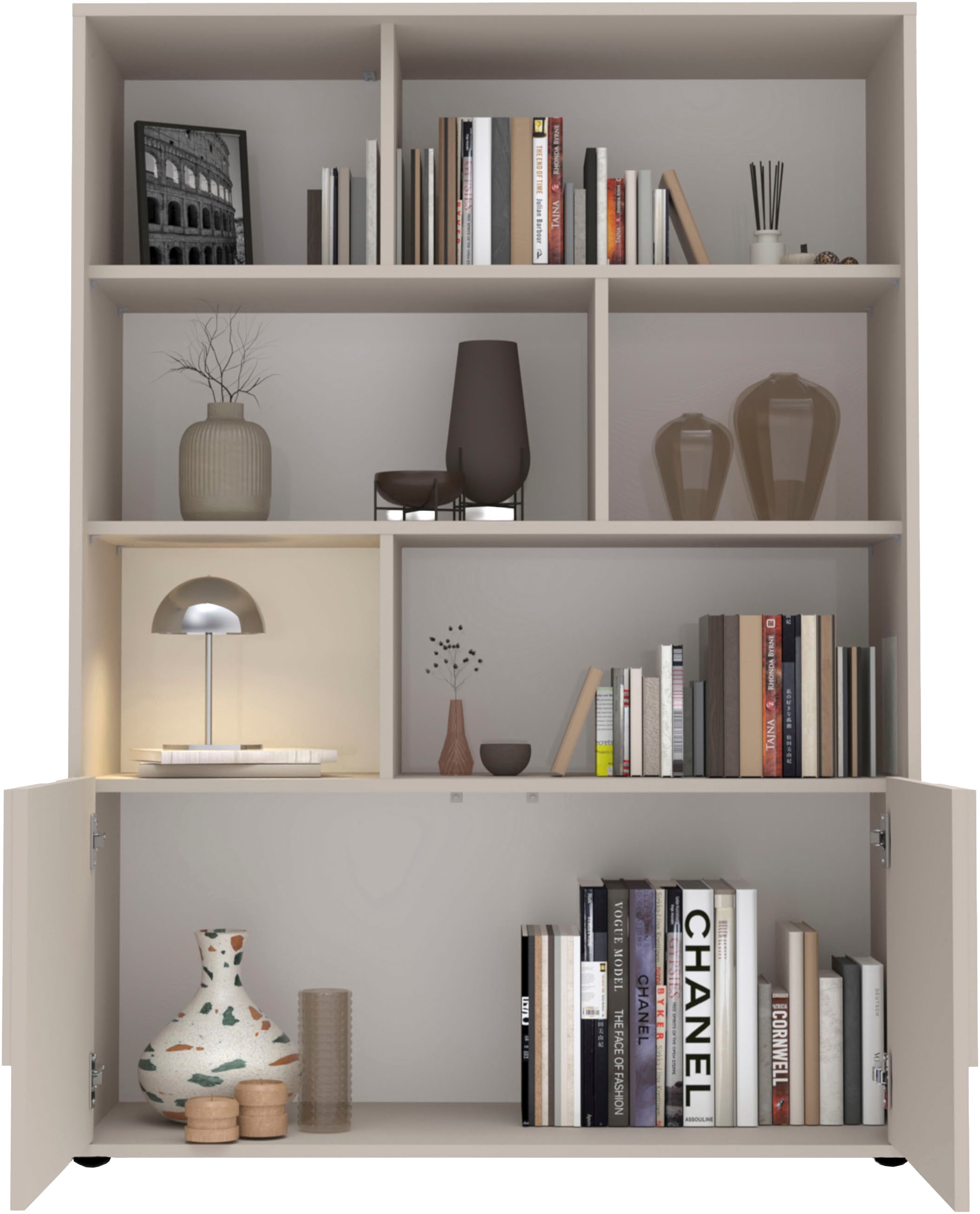 INOSIGN Highboard »Stone« 3D-Design, Push-to-open, Stauraum dekorativ & praktisch, Füsse wählbar