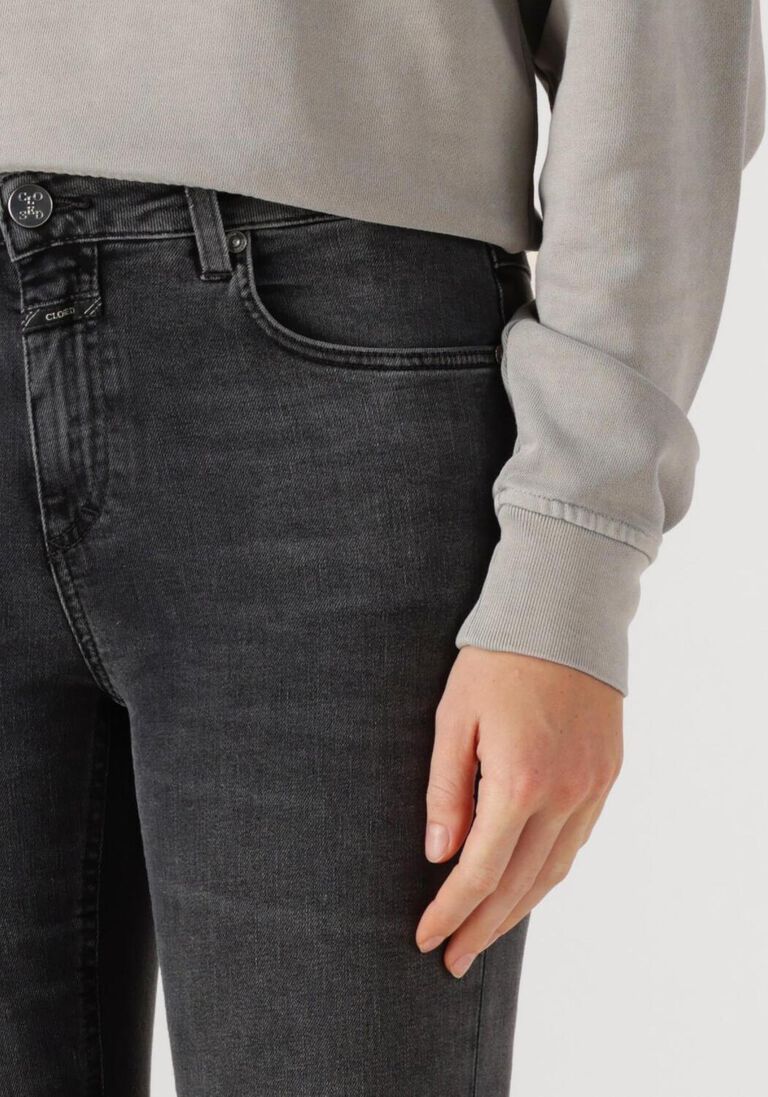 donkergrijze closed flared jeans jovanna