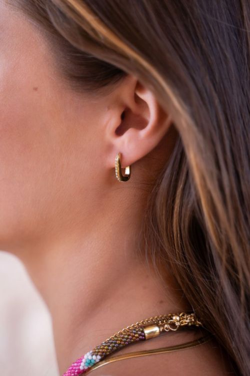 Oorringen met strass stenen