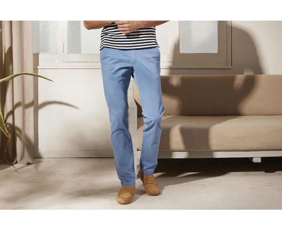 Pantalon chino homme Bleu givré - KYRK