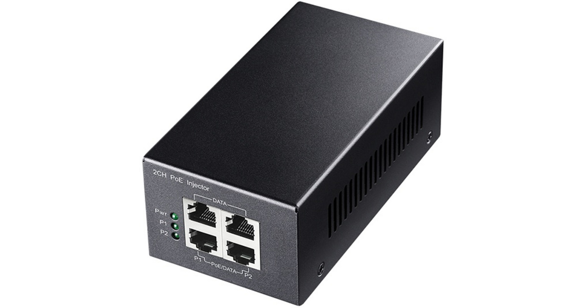 Cudy2-Channel Gigabit PoE+ Injector poe-injector  (Zwart, POE220, 30W)