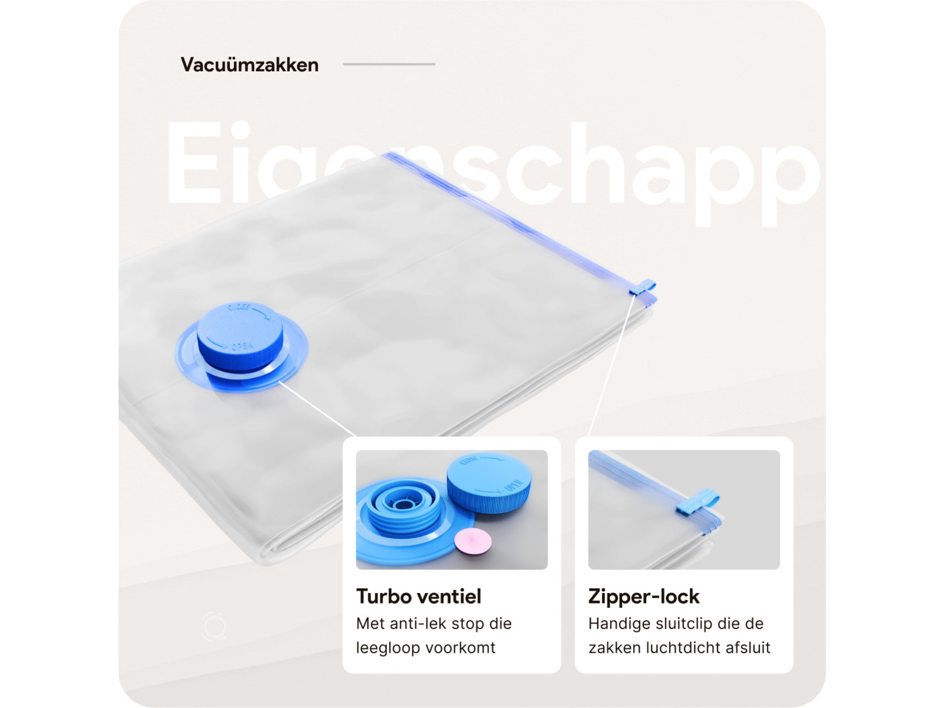 Thousandtravelmiles vacuümzakken met handpomp - Set van 14