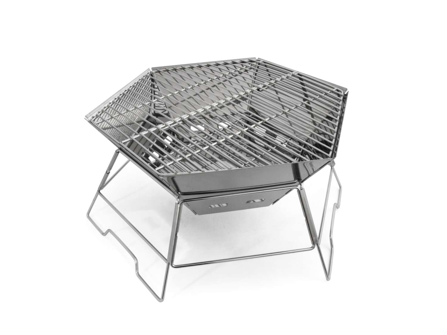 Origin Outdoors Hexagon Grill und Feuerschale 40 x 45 cm