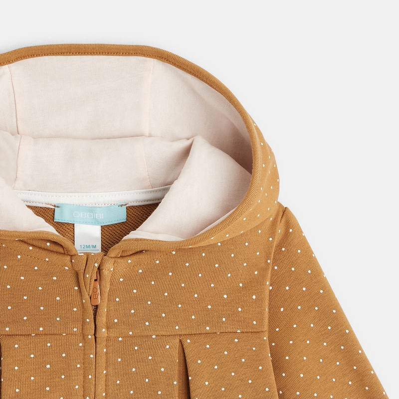 Sweat zippé à capuche molleton (lot de 2) rose bébé fille