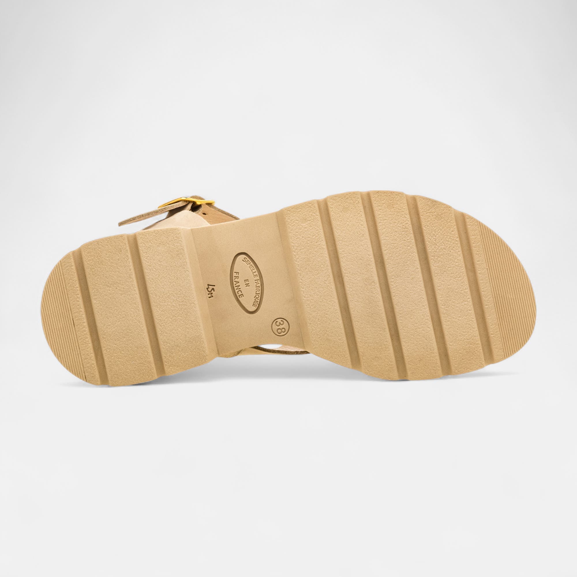 Sandales Femme en cuir beige