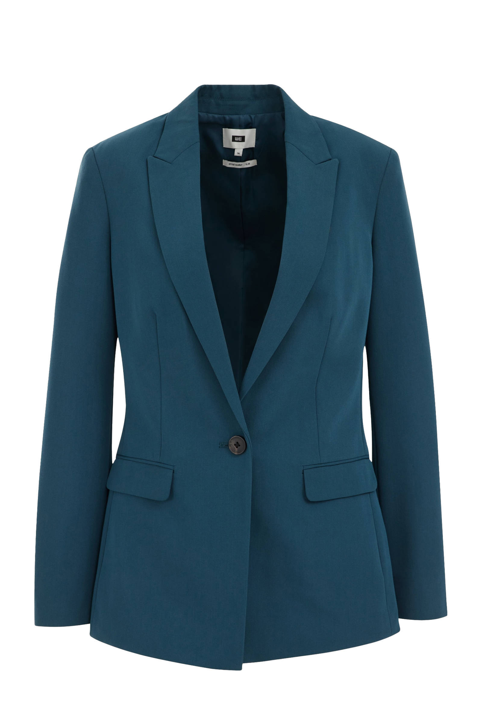 WE Fashion getailleerde blazer petrol
