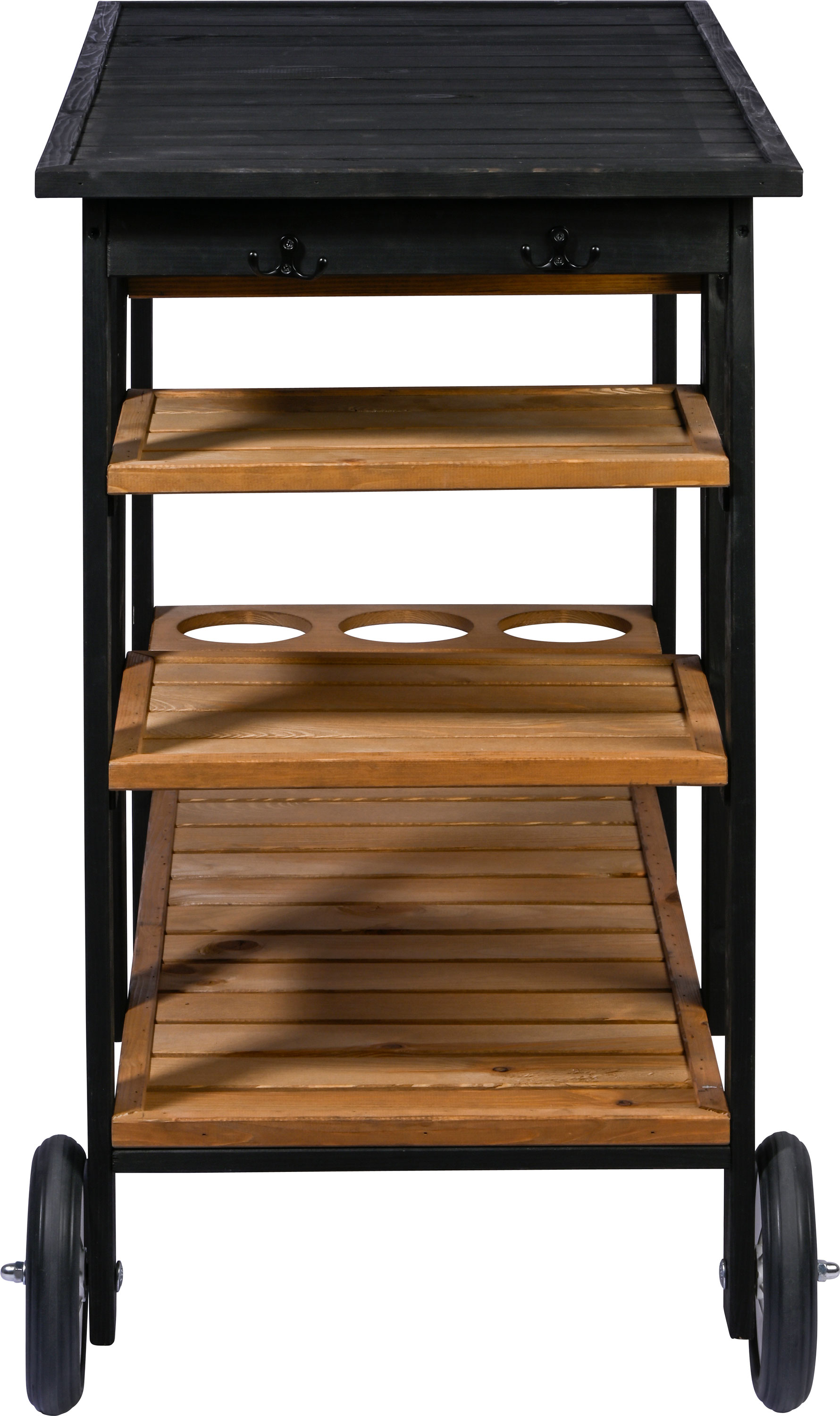 dobar Garten Servierwagen Beistelltisch Serviertisch Trolley