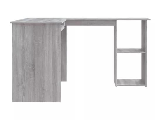 Bureau d'angle sonoma gris 120x140x75 cm bois d'ingénierie