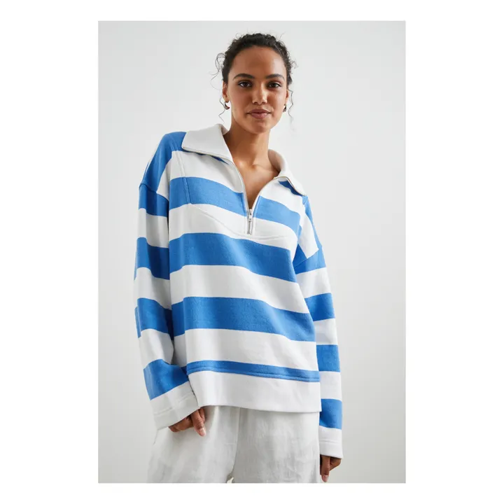Rails Sweat Zippé Parker Rayures | Bleu